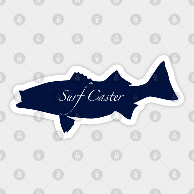 Surf Caster - Striped Bass Fishing Sticker by  The best hard hat stickers 